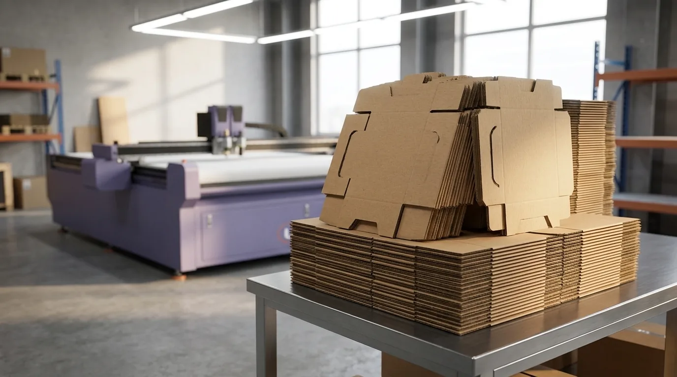 Corrugated board for digital box cutting
